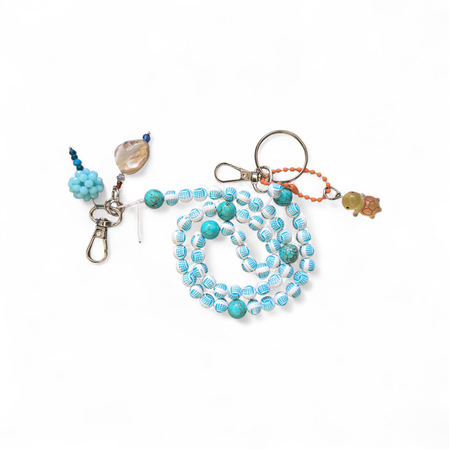Llavero largo turquesa